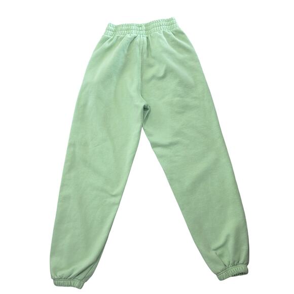 Adidas Originals Sweatpants Womens XS Green Joggers Trefoil Logo Fleece Lounge - Picture 4 of 5